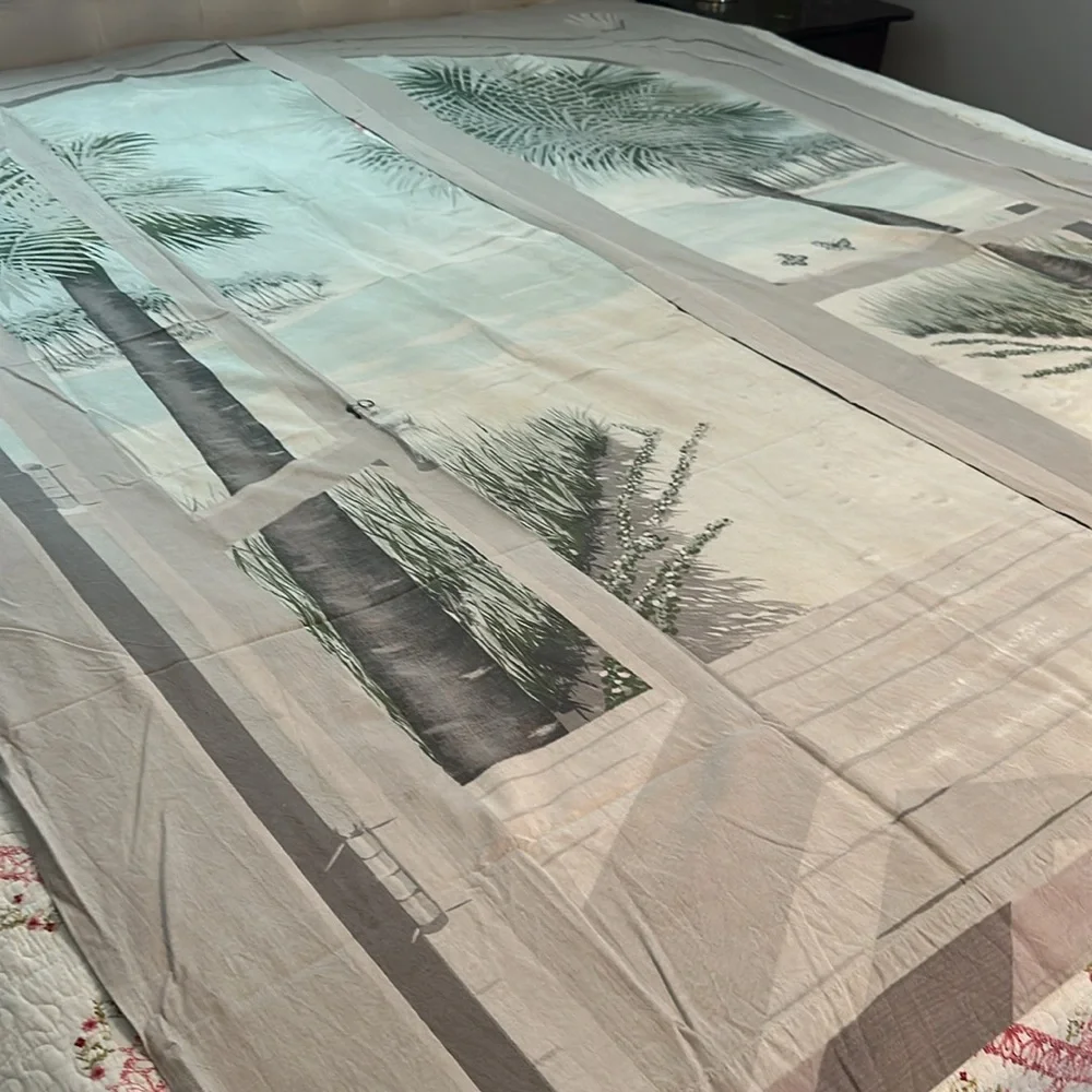 Set of curtain panels Tropical Beach Scene